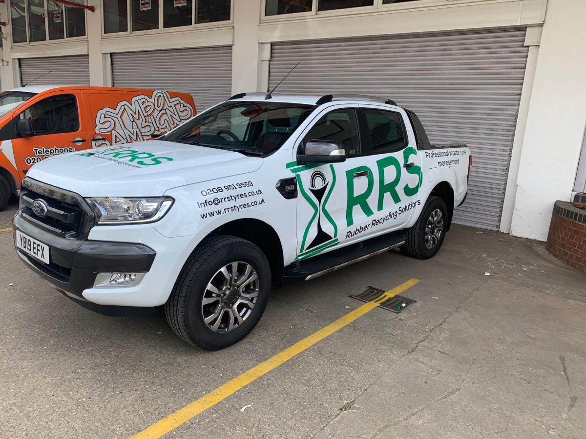 Rubber Recycling Solutions pickup truck