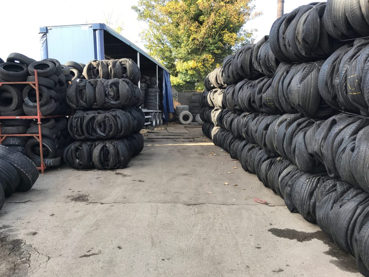 Tyres ready to be recycled